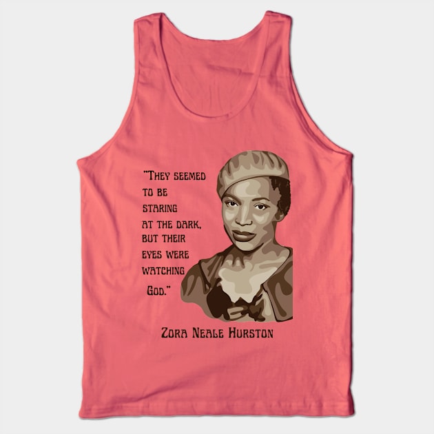 Zora Neale Hurston Portrait and Quote Tank Top by Slightly Unhinged